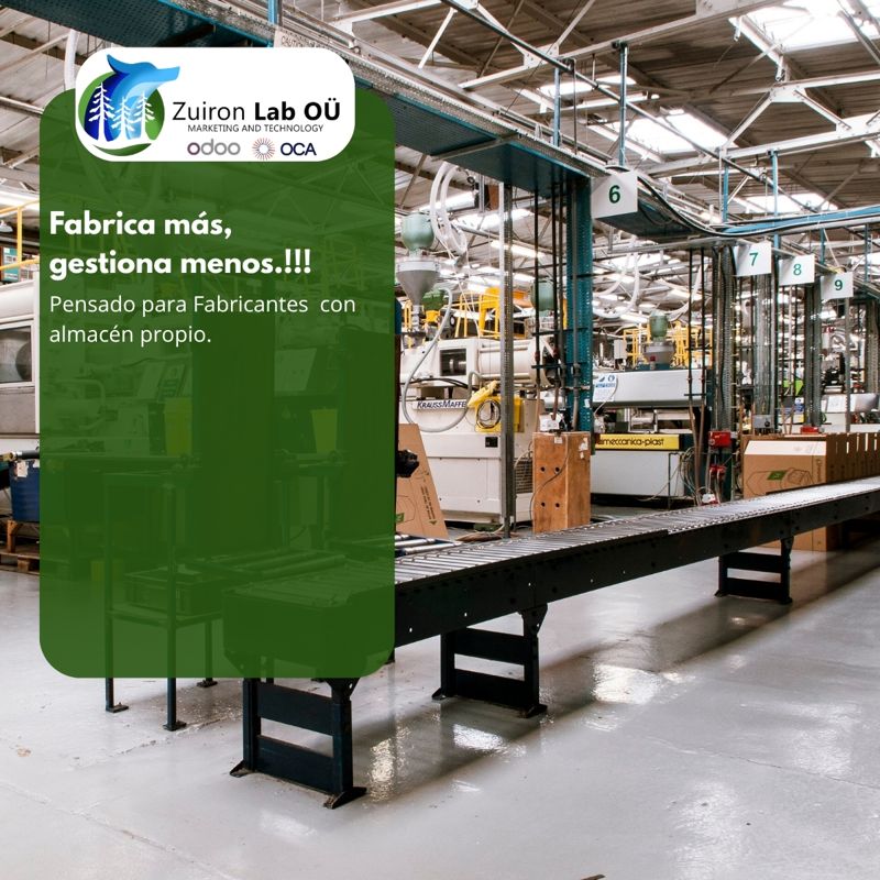 Fabrica más, gestiona menos: planta de fabricación con Odoo