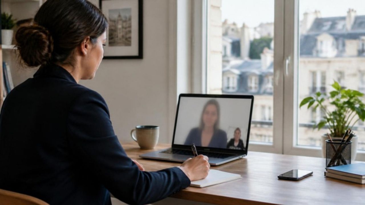 Consultora del Equipo Zuiron en una videollamada con un cliente